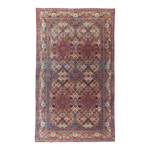 Early 20th Century Zabihi Collection Jewel Toned Signed Oversize Persian Kashan Rug