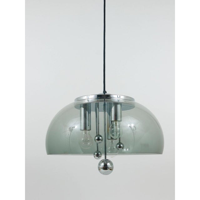 Mid-Century Space Age Globe Pendant Lamp with Chromed Spheres, Germany, 1970s For Sale - Image 16 of 18