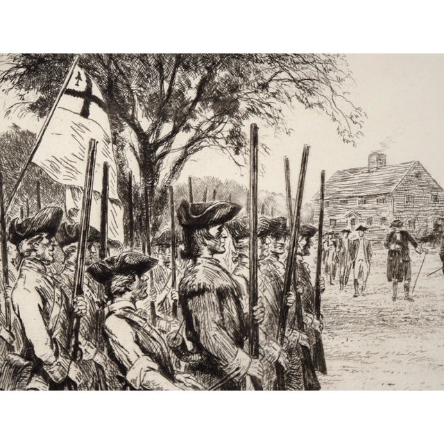 Washington Assumes Command - Etching on Paper by Ralph Ludwig Boyer For Sale - Image 4 of 7