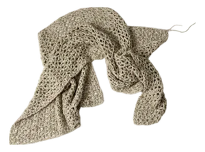 Vintage Hand-Knit Throw Blanket