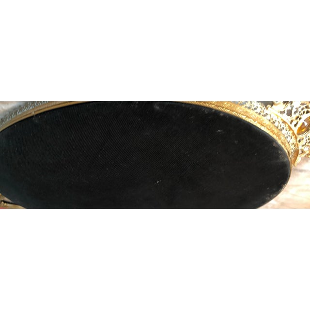 Hollywood Regency Large Vanity Tray With Cupids in Ormolu For Sale - Image 11 of 12