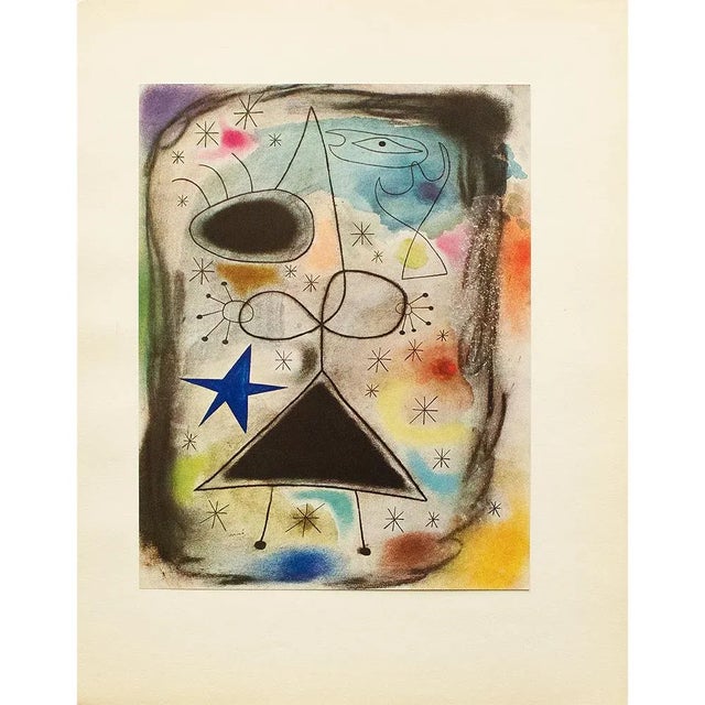 1940s After Joan Miró, "Woman in the Night" First Edition Swiss Offset Lithograph For Sale In Dallas - Image 6 of 8
