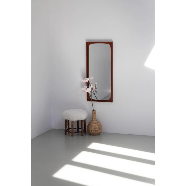 Large Mid-Century Modern Danish Teak Mirror, 1960s For Sale - Image 18 of 18