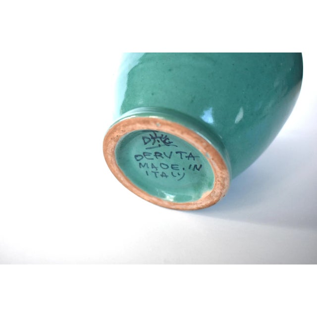 Green Mid-Century Italian Deruta Jade Green Pitcher For Sale - Image 8 of 11