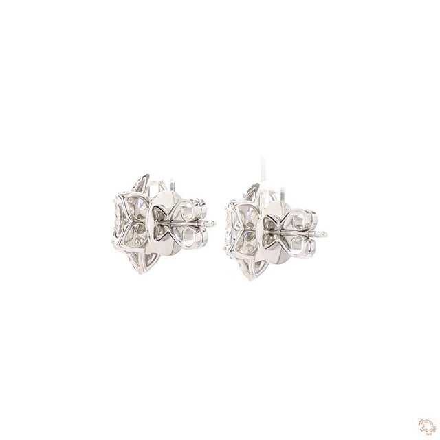 Early 21st Century 2.5 Carat Round Brilliant Cut Diamond Gold Earrings, Pair For Sale - Image 5 of 9