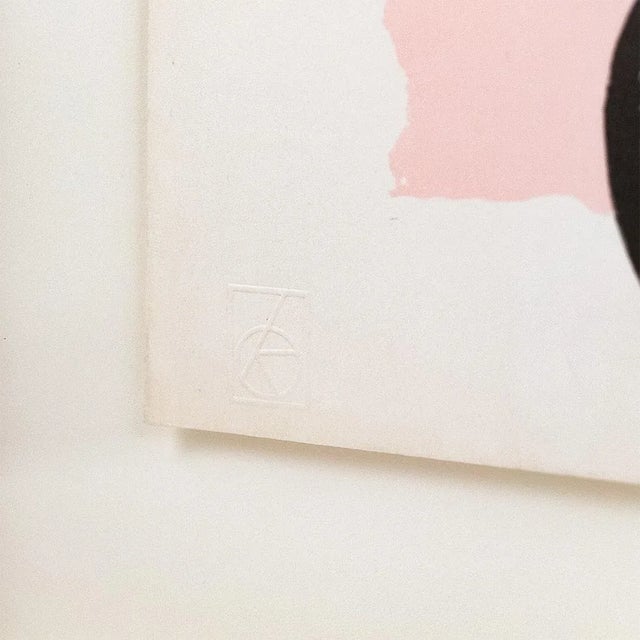 1960s Modern Figurative Female Line Serigraph Print by Jean Negulesco, Pink For Sale In Los Angeles - Image 6 of 9