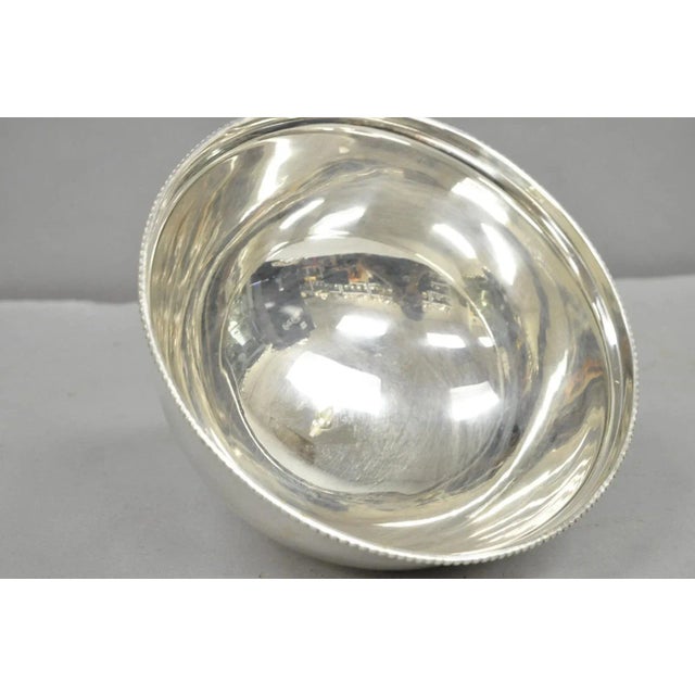Vintage English Edwardian Style Silver Plated 10" Round Serving Dish Plate Cover For Sale - Image 9 of 10