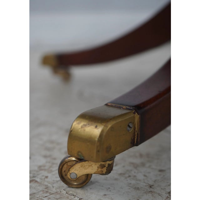 English Elliptical Mahogany Coffee Table For Sale - Image 4 of 10