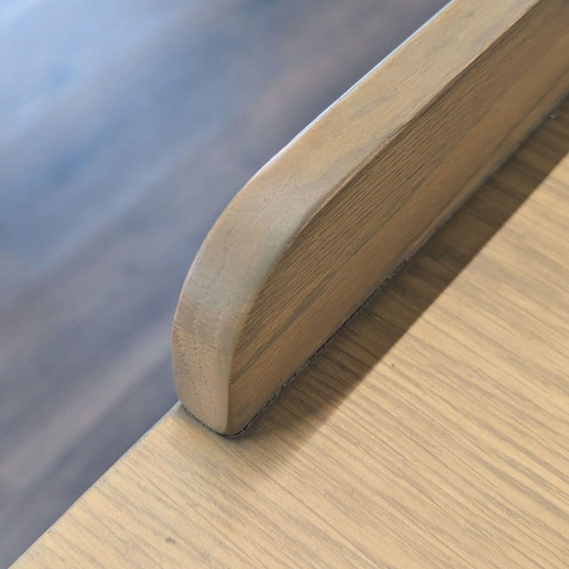 Four Hands Armstrong Modern Light Wood Desk With Two Drawers and Raised Back Edge For Sale - Image 10 of 13