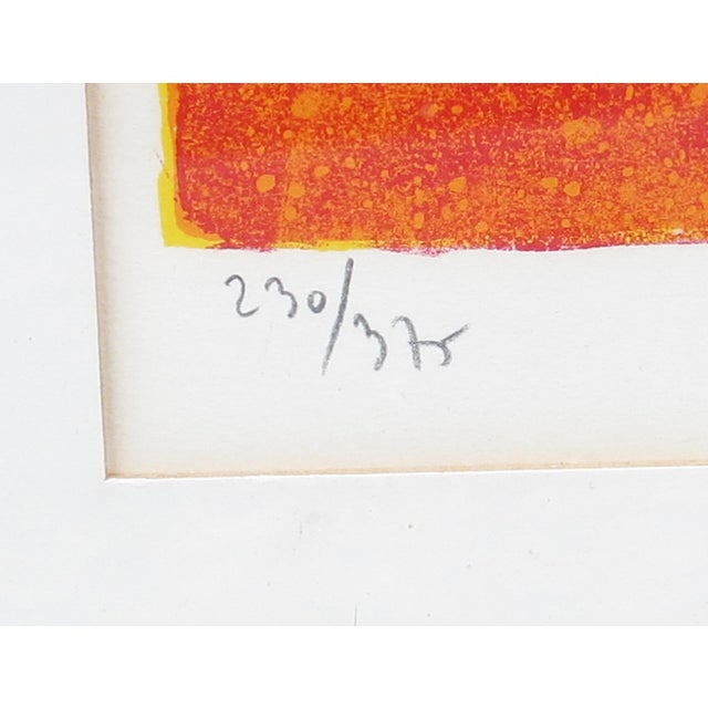 Abstract Vintage 1970s Hoi Lebadang Abstract Lithograph of Horses - Signed, Numbered and Authenticated For Sale - Image 3 of 11