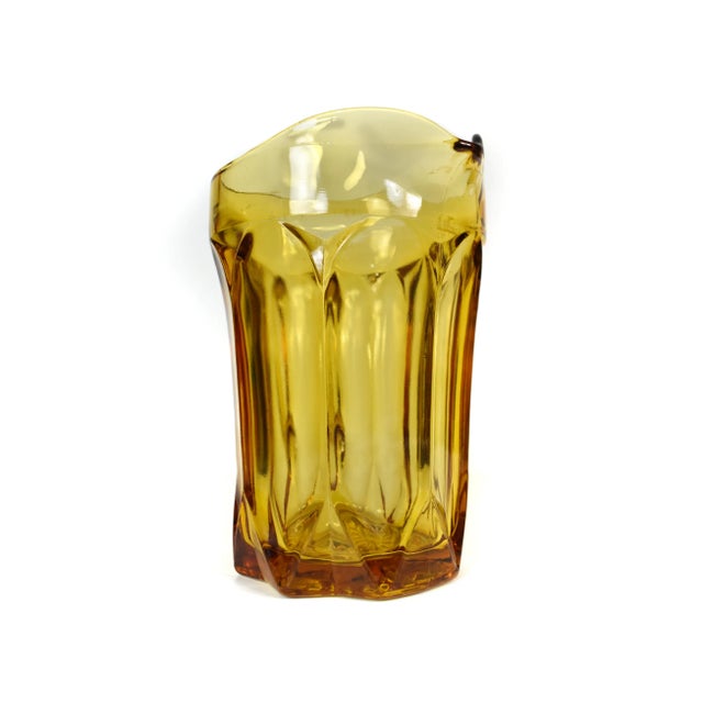 Mid 20th Century Vintage Amber Serving Drink Iced Tea Whitehall Pattern Glasses and Pitcher - 7 Pieces For Sale - Image 5 of 11