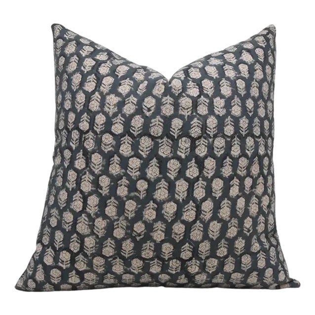 Fabdivine Decorative Cushion Cover 20x20 Inch Block Printed - Tulsi Buti For Sale