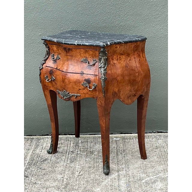 Mid 20th Century Vintage Regency Burl Wood and Ormolu Chest of Drawers For Sale - Image 9 of 12