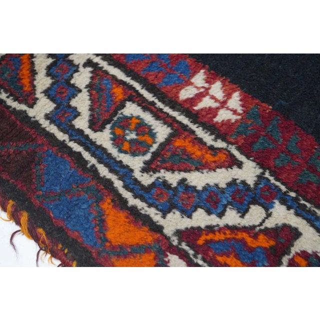 Royal Blue Antique Lori Rug 4'2'' x 8'7'' For Sale - Image 8 of 10