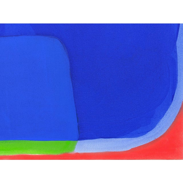 Textile Gary Griffin "Boundary" Contemporary Blue, Pink, Green, & Red Tone Color Field Painting, 2023 For Sale - Image 7 of 11