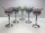 Vintage Multicolored Chrome Scrollwork Wine Glasses- Set of 5 For Sale - Image 9 of 13