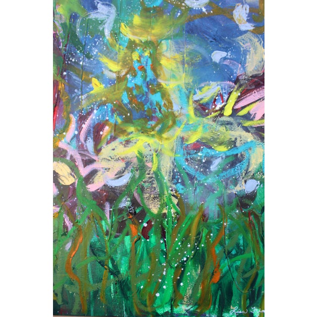 2020s Exuberant Guests Original Abstract Oil Painting by Lisa Finlayson For Sale - Image 5 of 15