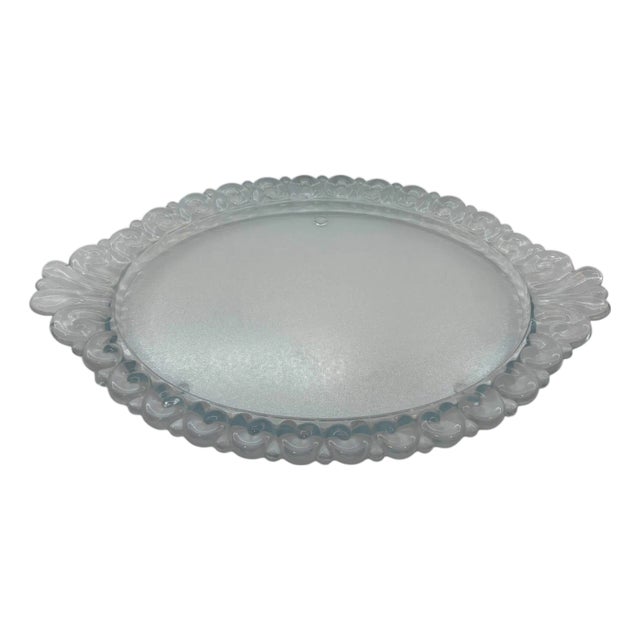 Mid 20th Century Vanity Clear Glass Perfume Tray For Sale