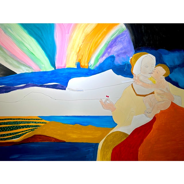 Greenland Madonna Watercolor Painting For Sale