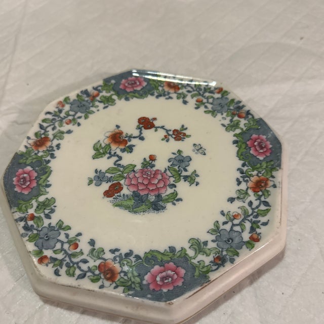 1900 F. Winkle & Co. Whieldon Ware Small Serving Plate For Sale - Image 4 of 4