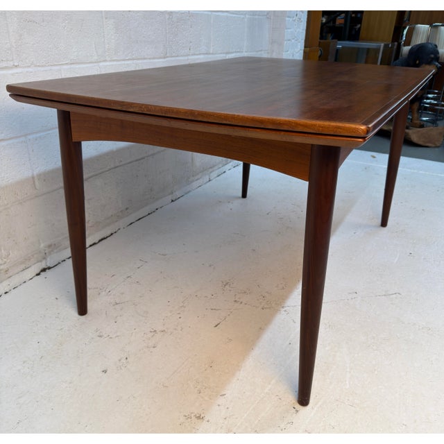 Wood Mid-Century Danish Teak Draw-Leaf Dining Table by Gudme Møbelfabrik For Sale - Image 7 of 13
