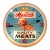Vintage Martin's Quality Meats Lighted Advertising Clock For Sale