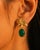 Lotus Green Onyx Drop Earrings For Sale - Image 6 of 8