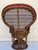 Wood Spectacular 1950 Peacock Rattan Bamboo Armchair in Mackenzie Zie Childs Style For Sale - Image 7 of 9