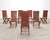 French Provincial Set of Eight French Provincial Leather Oak Curule Dining Chairs For Sale - Image 3 of 18