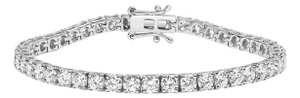 14K White Gold 1.00 Cttw Prong Set Lab Grown Round Diamond Classic Tennis Bracelet (F-G Color, VS2-SI1 Clarity) - 7.25"