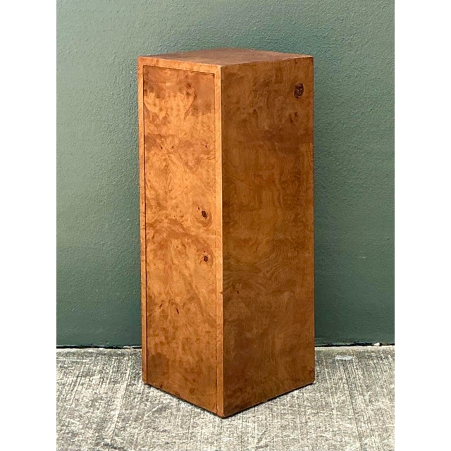 Vintage Burl Wood Pedestal For Sale - Image 9 of 12