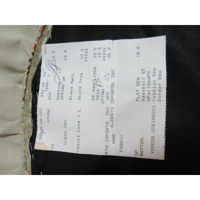 Italian 1990s Lauren Brooks Vanguard Puff Ottoman Italian Crewel Stitch Ottoman Foot Stools For Sale - Image 3 of 11