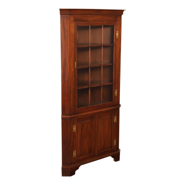 Henkel Harris Solid Mahogany Federal Style Corner Cabinet For Sale