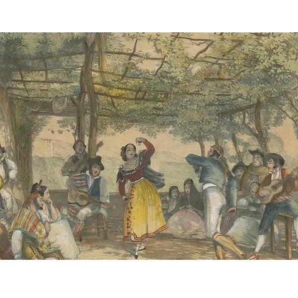 Lewis, Peasants Dancing the Bolero, 1836, Paper For Sale - Image 4 of 5