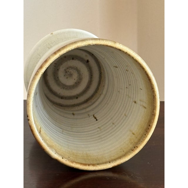 Mid 20th Century Vintage Stoneware Studio Pottery Vase For Sale - Image 5 of 13