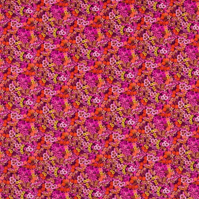 Harlequin Wildflower Meadow Fabric in Carnelian/Spinel/Amethyst - a Sample For Sale