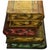 Yellow Vintage Italian Tole Stacked Books End Table With Hand-Painted Faux Book Design - Metal For Sale - Image 8 of 9