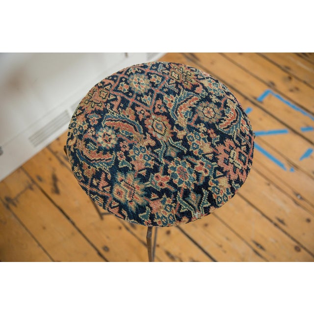 Old New House Reclaimed Antique Rug Fragment Side Table Stand 6 of 7 For Sale - Image 4 of 6