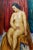 Figurative Bernard Glasgow -1935 Seated Nude Woman -Oil Painting For Sale - Image 3 of 10