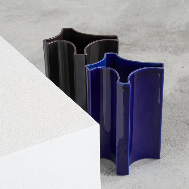 1950s Mid-Century Vases by Angelo Mangiarotti for Fratelli Brambilla, 1960s, Set of 2 For Sale - Image 5 of 13