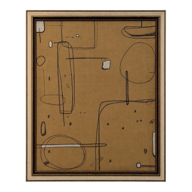 Quiet Structure, 2026 Mix Media on Canvas, Vintage Frame. 2026 For Sale