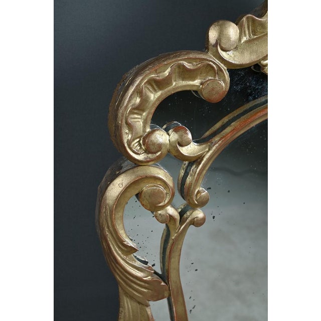 Mid-19th Century Napoleon III Louis XV Giltwood Mirror with Parcloses For Sale - Image 9 of 16