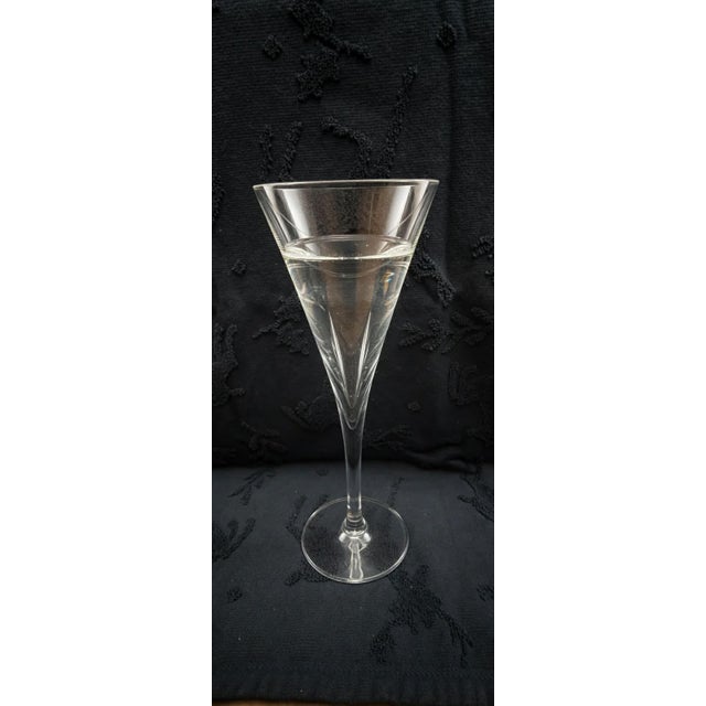 Glass Crystal Champagne Flutes – Crate & Barrel Callaway Collection - Set of 4 For Sale - Image 7 of 9