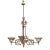 Antique Cast Iron Gothic Revival Three-Light Chandelier For Sale
