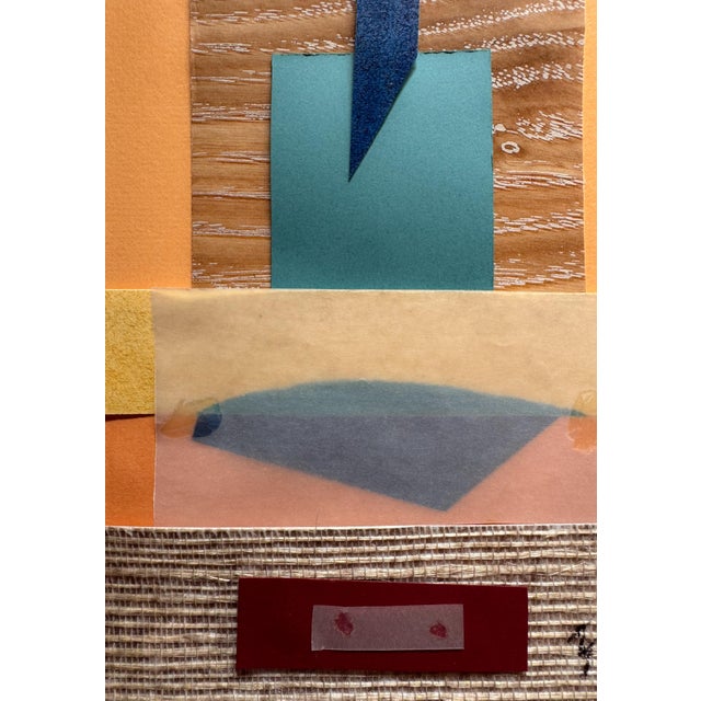 Orange "Into the Sun 2" Original Mixed-Media Collage on Paper by Zac Woodiel For Sale - Image 8 of 9