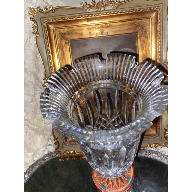 Vintage Waterford Crystal Balmoral 11" Footed Vase Elegant Grandmillennial Decor For Sale In Miami - Image 6 of 12