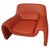 Orange Vintage Orange Leather Armchair by Cinova, 1980s For Sale - Image 8 of 8