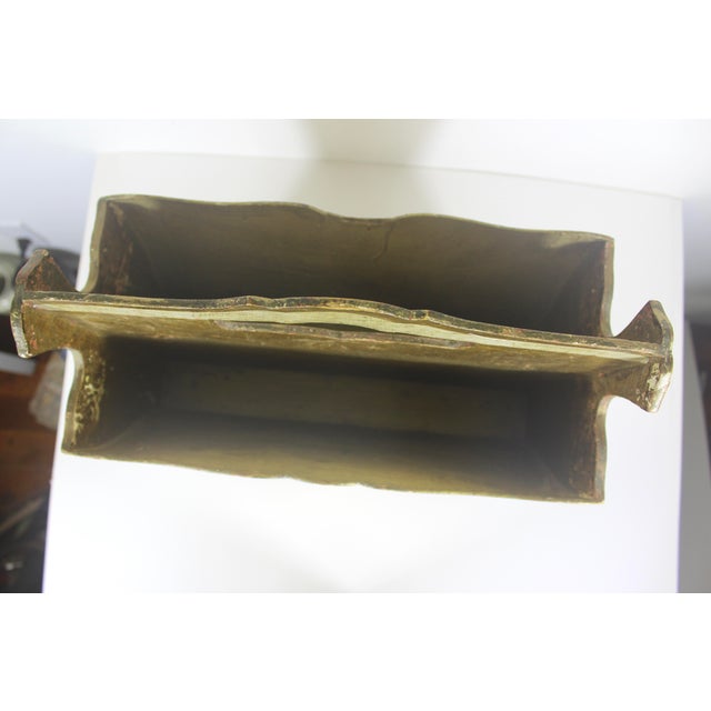 1950s Vintage Italian Florentine Gilded Gilt Wood Magazine Rack Holder For Sale - Image 5 of 12