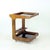 Mid-Century Modern Wooden Bar Cart with Black Opaline Glass Tops, 1960s For Sale - Image 10 of 10