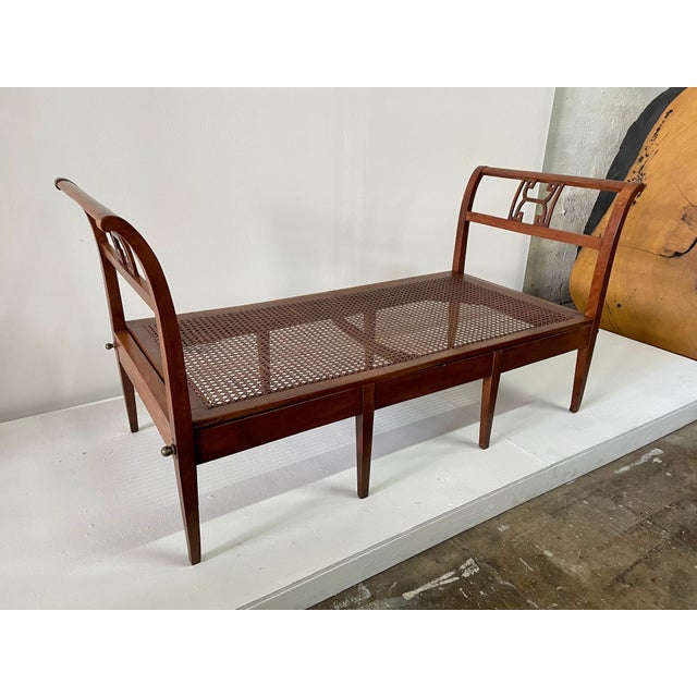 Antique Mahogany Classical Day Bed with Woven Cane Base For Sale - Image 11 of 18